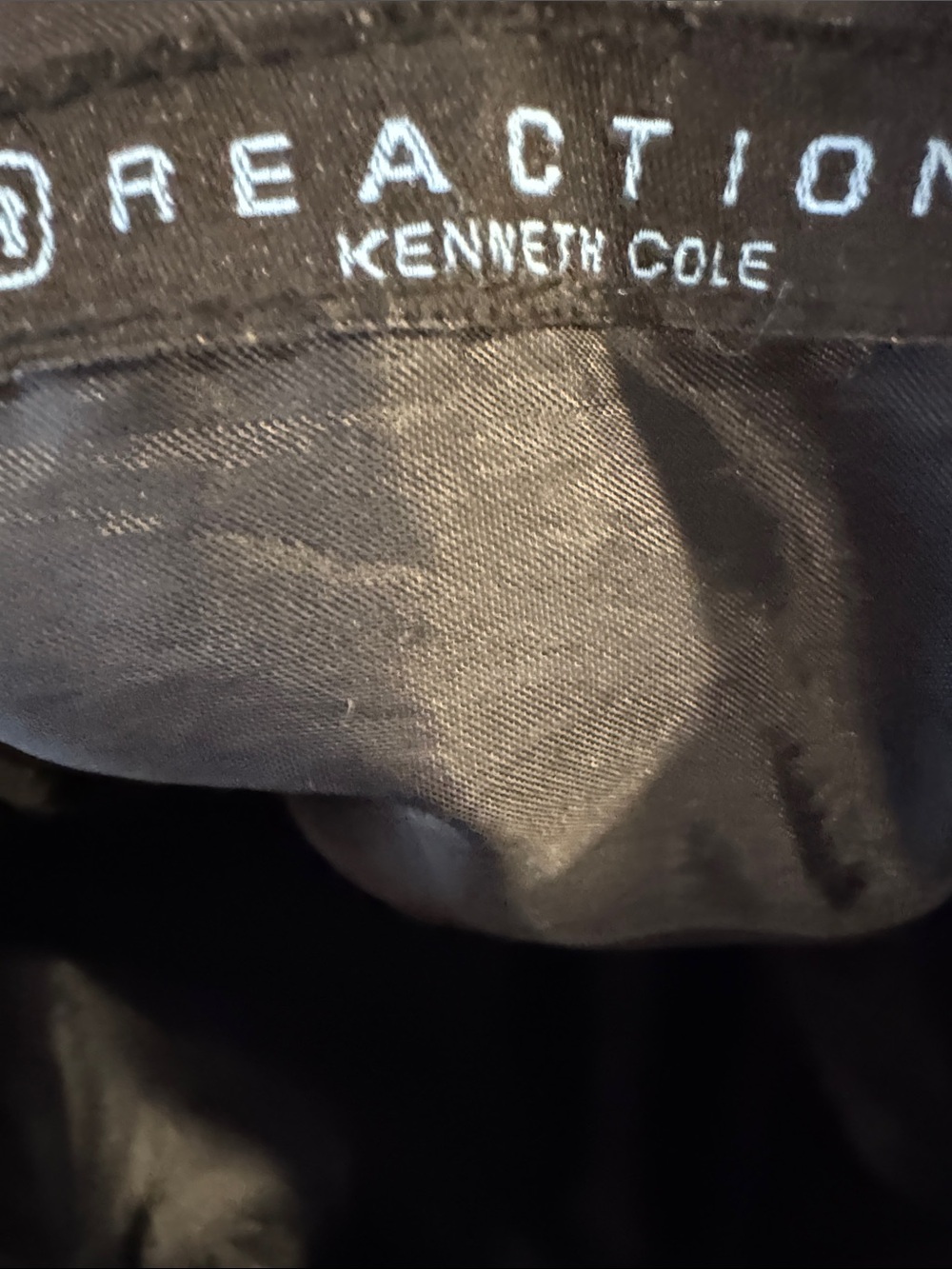 Kenneth Cole Reaction Black Leather Drawstring Bucket Shoulder Bag - Picture 5 of 6